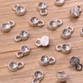 Silver alloy crystal rhinestone charms 6x9mm DIY jewelry pendant accessories for necklace. - 8-White K (24D)