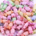 Colorful candy resin beads charm mix pastel diy craft jewelry making supplies pack accessories - No. 4 / 100pcs Pack