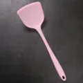 Espatula de cocina de silicona rosa, antiadherente, resistente al calor, con agujero para colgar. - Espátula de Cocina / Rosa