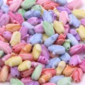 Colorful resin corn shaped craft beads, mixed pastel DIY jewelry making charms set. - No. 5 / 100pcs Pack