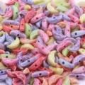 Mixed color moon resin beads charms cute pendant for kids DIY jewelry making crafts 100pcs - Style 6 / 100pcs Pack