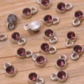 DIY Alloy Crystal Stone Charms Silver Plated Purple Rhinestone Pendant For Jewelry Making - 12-White K (24D)