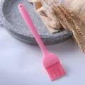 Pennello da pasticceria in silicone rosa per cottura e grigliata, design senza cuciture. - Grande (25cm) / Rosa