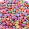 Colorful acrylic resin barrel beads for kids DIY jewelry making and crafting supplies - Style 7 / 100pcs Pack