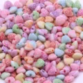 Colorful acrylic resin heart beads mixed color flower charms for DIY jewelry making crafts 100pcs - Style 8 / 100pcs Pack