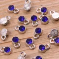 DIY alloy crystal rhinestone charm pendant for necklace bracelet earrings jewelry making. - 14-White K (24D)