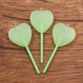 Grüne Herz Lutscher Harz Anhänger DIY Acryl Schmuck Accessoires für Taschen Armbänder - Grün