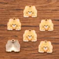 Cute 16x18mm alloy cat charm pendant, KC gold enamel colorblocking DIY jewelry accessory SKU. - Style 3