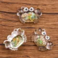 DIY Transparent Luminous Crab Resin Pendant Charm Clear Jewelry Accessory for Bag Necklace - Green