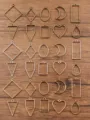 Mixed Geometry Open Bezel Charms Alloy UV Resin Mold DIY Jewelry Making Findings - 30 Pieces/Pack / Multicolor