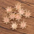 Pendentif Tournesol Oeil de Chat Or KC Alliage DIY Accessoires de Bijoux 18x21mm 1pc - 1 Pièce / KC Or Rose