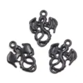 Zwarte gegalvaniseerde DIY sieradenbedels, Halloween vleermuis en draak metalen hanger. - Draakvorm Stijl