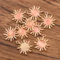DIY alliage tournesol Pendentif rond pierre oeil de chat griffe KC or bijoux accessoires 18x21mm - 1 Pièce / Violet
