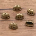 Antique bronze flower bead caps alloy DIY jewelry spacer charms for bracelets and necklaces. - 976 Style (976) / 13x20mm