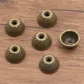 Antique Bronze Alloy Flower Bead Caps Spacer DIY Jewelry Craft Making Accessories - 5296 Style (5296) / 8x15mm