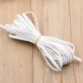 Cuerda Trenzada PU Blanca 5mm Cordón de Tres Hilos para Accesorios y Diseño de Joyas - Blanco
