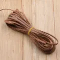 Cordón de cuero PU trenzado de 5mm para joyería DIY cuerda artesanal hilo marrón - Marrón