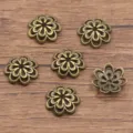 Multi-petal Flower Style (997) / 1 Piece/Pack (4x15mm) / Antique Bronze