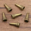 Antique bronze alloy DIY flower cap spacer bead variant, vintage jewelry making accessory. - Conical Hollow Style(2951) / 9*22mm / Antique Bronze