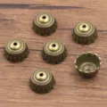 Antique bronze flower bead caps alloy spacer charms for DIY jewelry making bracelets 6pcs - 3552 Style (3552) / 1 Piece (9x17mm) / Antique Bronze