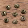 Antique bronze alloy flower bead caps for DIY jewelry making bracelets necklaces spacers - 4017 Style (4017) / 1 Piece (3x7mm) / Antique Bronze