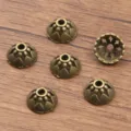 Antique bronze alloy flower bead caps for DIY jewelry making, bracelets, and necklaces. - 3763 Style (3763) / 1 Piece (6x13mm) / Antique Bronze