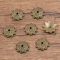 Antique bronze flower bead caps alloy DIY jewelry spacers bracelet necklace accessories - 4125 Style (4125) / 2x11mm / Antique Bronze