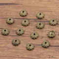 Antique bronze flower bead caps alloy spacer charms for DIY jewelry making and necklaces - 4038 Style (4038) / 3x8mm / Antique Bronze