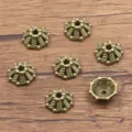 Antique bronze bead caps flower spacer charms alloy DIY jewelry making findings. - 4411 Style (4411) / 4x10mm / Antique Bronze