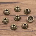 Antique Bronze Flower Bead Caps Spacer Beads For DIY Jewelry Making Findings Craft - 4449 Style (4449) / 3*8mm / Antique Bronze