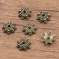 Antique bronze flower bead caps alloy spacer charms for DIY bracelet necklace jewelry making - 5000 Style (5000) / 4*13mm / Antique Bronze