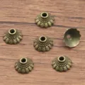 Antique bronze flower bead caps alloy spacer beads for DIY jewelry making bracelets necklaces - 4448 Style (4448) / 5*10mm / Antique Bronze