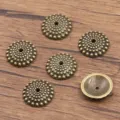 Antique bronze alloy bead caps, flower spacer charms for DIY bracelets necklaces making. - 5219 Style (5219) / 3*15mm / Antique Bronze