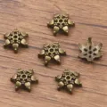 Antique bronze flower bead caps for DIY jewelry making, alloy spacer charms for bracelet. - 5239 Style (5239) / 1 Piece (4x13mm) / Antique Bronze