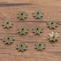 Antique bronze flower bead caps alloy DIY spacer beads for handmade bracelets necklaces jewelry. - Hollow Flower Cap (5237) / 2x9mm / Antique Bronze