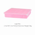 Bandeja de cubitos de hielo de silicona rosa con tapa, molde grande caja de congelación cocina. - 15 Rejillas / Rosa