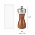 Moulin a poivre manuel en bois avec couvercle en acier, outil de cuisine pratique. - 5 Pouces / Sac à Bulles / Marron