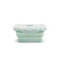 Portapranzo pieghevole in silicone verde salvia, contenitore portatile per pasti all'aperto. - 5 Pollici / Verde