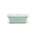 Pratica scatola per pranzo pieghevole in silicone, contenitore alimentare con coperchio. - 6 Pollici / Verde