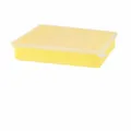 Util practica bandeja de hielo de silicona con tapa, gran molde amarillo para hacer cubitos. - 15 Rejillas / Amarillo