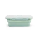Port pranzo pieghevole in silicone, contenitore per alimenti quadrato con coperchio. - 7" / Verde