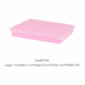 Bandeja de cubitos de hielo de silicona rosa con tapa, pequeña 17x11.7cm, ideal para comida de bebé. - 24 Cuadrículas / Rosa