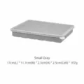Bandeja de cubitos de hielo de silicona con tapa, gris, tamaño compacto para alimentos. - 24 Cuadrículas / Gris