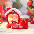 Décoration de maison lumineuse LED de Noël, joli ornement en résine du Père Noël. - Pot à Crayons Lumineux Rouge Position Assise (-49C)