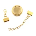Goldene DIY Armband Komponenten Legierung Lünette Schale Karabinerhaken Verlängerungskette - 18mm / Gold