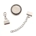 DIY Schmuck Armband Legierung Set mit runder Schale, Verschluss und Kette für individuelles Design. - 18mm / Antiksilber