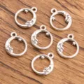 Silver alloy moon star charms DIY jewelry pendants for handmade craft making accessories - Style 2 Moon / 16*20mm (1.5g/pc)