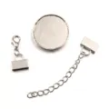 Silbernes DIY Armband Uhrenarmband Zubehör Set mit Metallschale, Karabiner und Verlängerungskette. - 25mm / Antiksilber