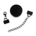 Schwarzes DIY Armband Uhrenarmband Zubehoer Set mit Legierungs Schale und Karabiner. - 25mm / Elektrophoretisches Schwarz