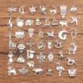 Set me 42 charm zoion apo metalio, opos gata, skyllos, kafira, elefantas gia diakosmisi kai kosmima. - Τυχαία Μενταγιόν Ζώων Μίξη / Συσκευασία 30g